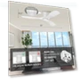Thumbnail 52” Wood Smart Flush Mount Ceiling Fan with Lights and Remote — Ceiling Fan Wall Controls