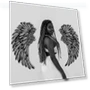 Angel Wings Metal Wall Art with LED Lights — Overhead Lighting