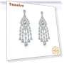 Sterling Silver S925 Earrings with Smart Fringe and Geometric Asymmetry — Drop & Dangle, Tancision