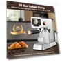 Thumbnail 20 Bar Espresso Machine with Milk Frother — Coffee & Espresso Combos, Mecity