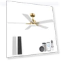 Thumbnail Smart Ceiling Fan with LED Lights — Ceiling Fan Wall Controls, Lorpies