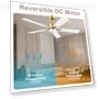 Thumbnail Smart Ceiling Fan with LED Lights — Ceiling Fan Wall Controls, Lorpies