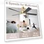 Thumbnail Smart Ceiling Fan with LED Lights — Ceiling Fan Wall Controls, Lorpies