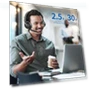 Thumbnail Wireless Headset with AI Noise Cancelling Microphone — Headsets, awatrue
