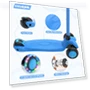 Thumbnail Adjustable Height Kick Scooter with Removable Seat — Push Scooters, EVLIQUIL