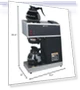 Thumbnail 12-Cup Pourover Commercial Coffee Brewer with Upper and Lower Warmers and Two Glass Decanters — Coffee Makers, BUNN