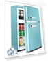 Thumbnail Retro Double Door Fridge with Freezer — Mini Fridges, Anypro