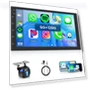 7-inch Touchscreen Car Audio with Wireless CarPlay and Android Auto — Stereo Receivers, Kayomart