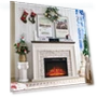 Thumbnail Flip Top Electric Fireplace with Mantel — Entertainment Furniture, Aitjunz