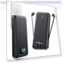 Thumbnail Portable Charger with Built-in Cables & AC Wall Plug — Chargers, AONIMI