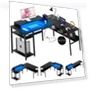 Thumbnail Reversible L Shaped Desk with Power Outlets and Smart LED Light — Workspace Solutions, Unikito