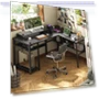 Thumbnail Reversible L Shaped Desk with Power Outlets and Smart LED Light — Workspace Solutions, Unikito