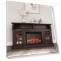 Thumbnail Traditional 58" Rustic TV Stand with Electric Fireplace Heater — Stands, BELLEZE