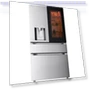 Thumbnail 29 Cu. Ft. Stainless 4-Door Counter-Depth French Door Smart Refrigerator — Mini Fridges, LG