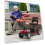 Thumbnail 4 Wheel Mobility Scooter with Lights & Rearview Mirror — Electric Self-Balancing Scooters, VERPAL