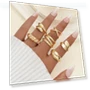 Thumbnail Chunky Gold Rings Set — Stacking, YEEZII