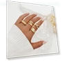 Thumbnail Chunky Gold Rings Set — Stacking, YEEZII
