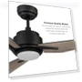 Thumbnail Smart Ceiling Fan with Lights — Ceiling Fan Wall Controls, SMAFAN