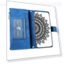 Mandala Imprinted Design Leather Wallet Phone Cover with Strap — Phone Accessories, Smartwatch 2025