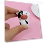 Mini Touch Design Cow Voice LED Fluorescent Keychain — Keychains, fujiannanandao