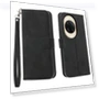 Lines Imprint Wallet Leather Phone Cover with Wrist Strap — Smartwatch Protectors, Smartwatch 2025
