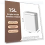 Smart Trash Can for Bathroom with Automatic Bagging — Waste Baskets, WIKHOSTAR