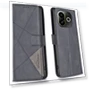 Wallet Stand Geometry Imprinted Leather Cover — Phone Accessories, BINFEN COLOR
