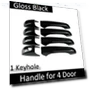 Glossy Black Smart Door Handle Cover — Car Door Entry Guard
