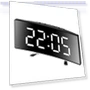 LED Digital Alarm Clock with Curved Screen Mirror Display — Alarms & Clocks, JUDING