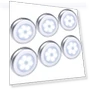Motion Sensor Lights 6 Pack Battery Powered Magnetic Stick On Indoor Night Light — Night Lights, AMIR