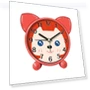 Cartoon Fox Alarm Clock — Clocks, Window glass film
