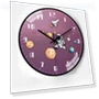 Creative Space Automatic Time Radio Wall Clock — Wall, Window glass film