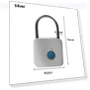 Waterproof Keyless Fingerprint Smart Padlock — Padlocks & Hasps, Three Degrees