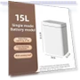 Touchless Smart Trash Can with Auto Sealing — Kitchen Cans, RuJia Home Decor