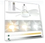 Ceiling Light Fixture with Fan and LED Lighting — Ceiling Fan Lighting Solutions, Rainbow Rain